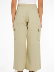 Calvin Klein Green Wide Leg Cargo Trousers - Image 2 of 6