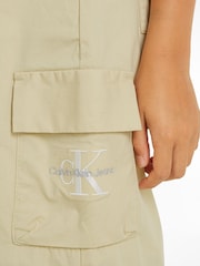 Calvin Klein Green Wide Leg Cargo Trousers - Image 3 of 6