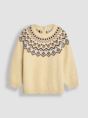 JoJo Maman Bébé Ecru Nordic Jumper - Image 3 of 5