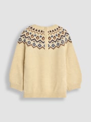 JoJo Maman Bébé Ecru Nordic Jumper - Image 4 of 5