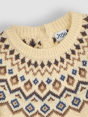 JoJo Maman Bébé Ecru Nordic Jumper - Image 5 of 5