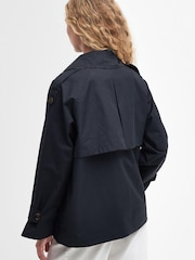 Barbour® Navy Annie Short Trench Showerproof Jacket - Image 2 of 8