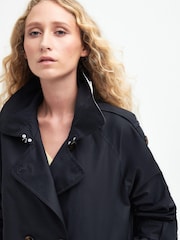 Barbour® Navy Annie Short Trench Showerproof Jacket - Image 5 of 8