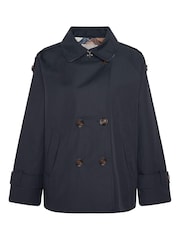 Barbour® Navy Annie Short Trench Showerproof Jacket - Image 7 of 8
