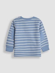JoJo Maman Bébé Denim Blue Stripe Top - Image 2 of 3