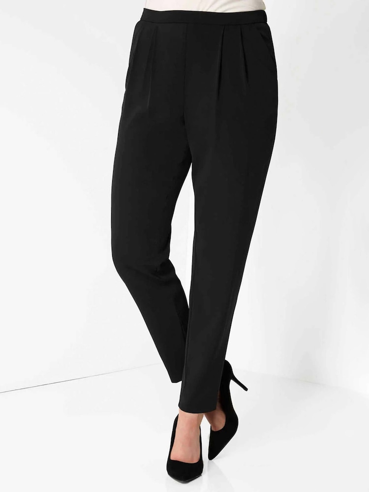 Roman Black Jersey Stretch Harem Trousers - Image 1 of 3