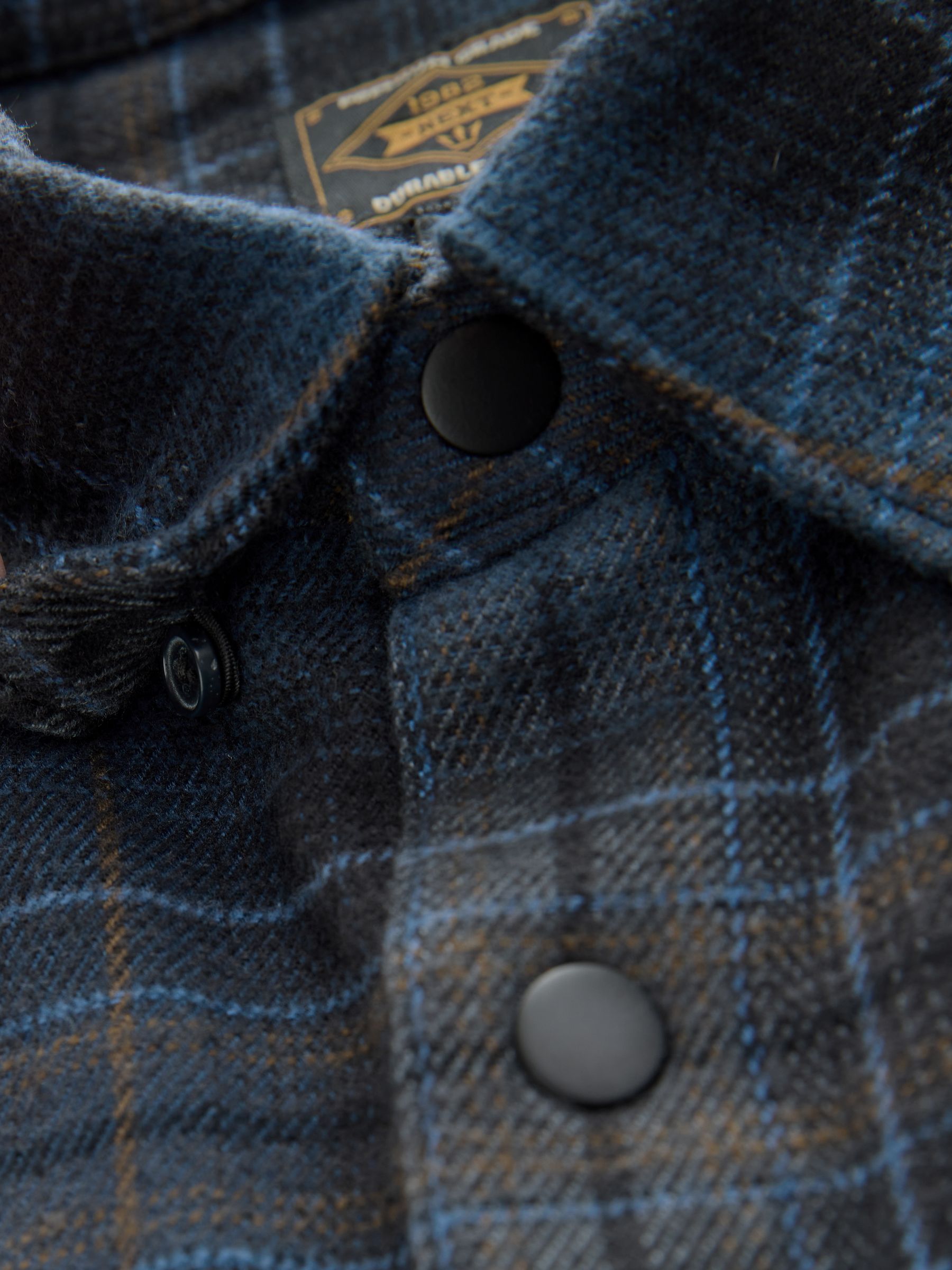 Next Blue Check Long Sleeve Mens Shirt main image 1