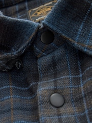 Navy Blue Long Sleeve Check Shirt - Image 11 of 11
