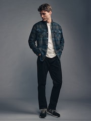 Navy Blue Long Sleeve Check Shirt - Image 3 of 11