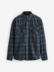 Navy Blue Long Sleeve Check Shirt - Image 6 of 11