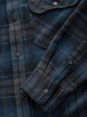Navy Blue Long Sleeve Check Shirt - Image 9 of 11