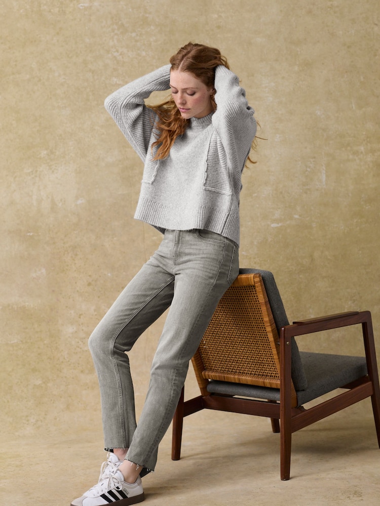 Grey Slim Straight Jeans - Image 1 of 8