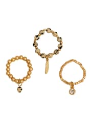 Bibi Bijoux Gold Tone Dreamcatcher Stretch Ring Set - Image 1 of 3