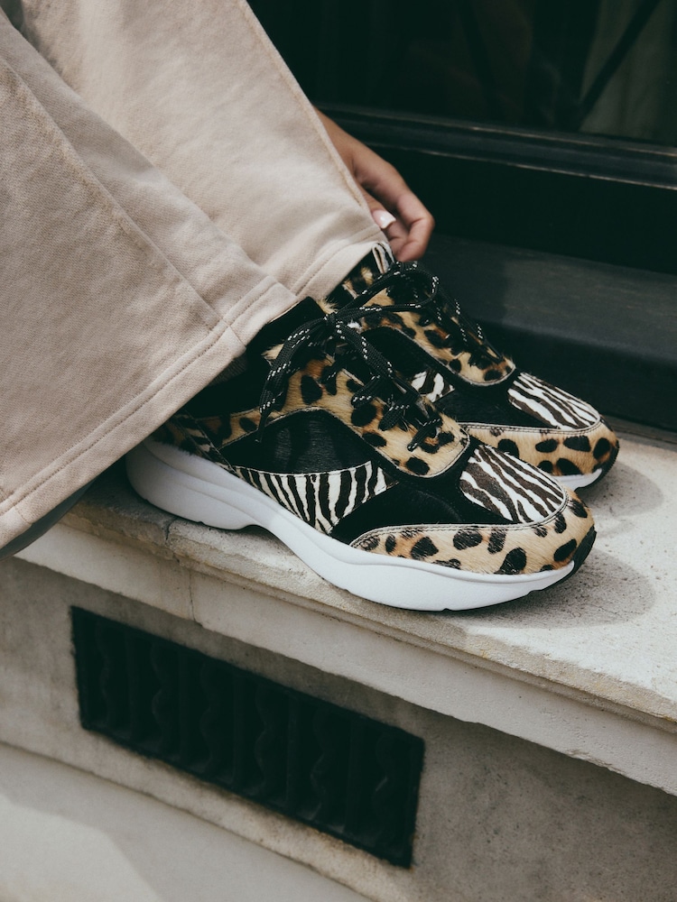 Animal Forever Comfort® Leather Chunky Lace Up Trainers - Image 1 of 3