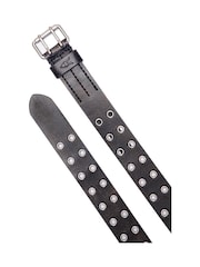 AllSaints Black 38Mm Sturge Belt - Distressed Leather - Image 4 of 4