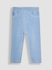 JoJo Maman Bébé Rose Pink & Pale Blue 2-Pack Jersey Cord Jeggings - Image 2 of 7