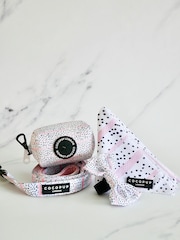 Cocopup Pink Dalmatian Bow Tie Bandana Poop Bag Holder and Do Bundle - Image 1 of 4