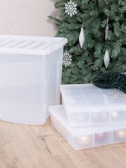 Wham Clear Festive 3 Piece Tree & 2 Bauble Storage Boxes - Image 1 of 5