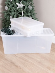 Wham Clear Festive 3 Piece Tree & 2 Bauble Storage Boxes - Image 2 of 5