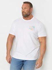 BadRhino Big & Tall 100% Cotton Ride The Wave T-Shirt - Imagen 1 de 4