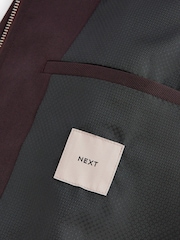 Burgundy Red Smart Bomber Jacket - Image 10 of 13