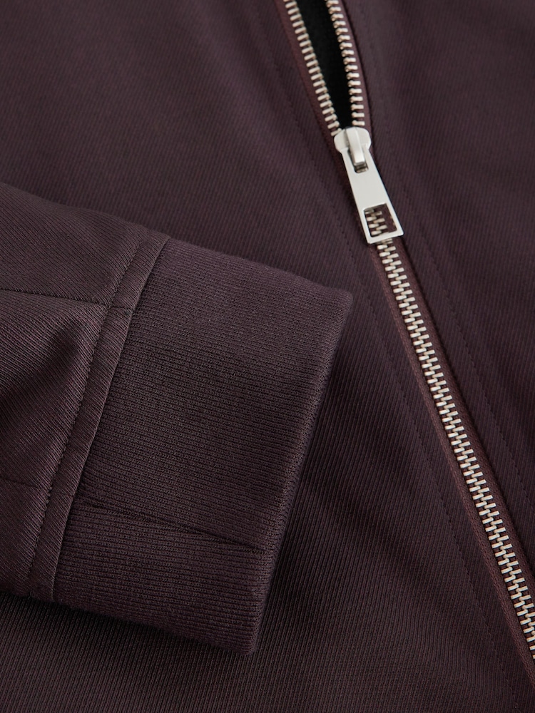 Burgundy Red Smart Bomber Jacket - Image 13 of 13