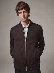Burgundy Red Smart Bomber Jacket - Image 2 of 13