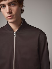Burgundy Red Smart Bomber Jacket - Image 5 of 13