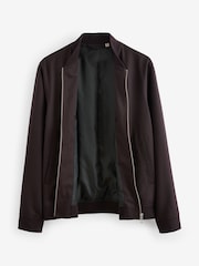 Burgundy Red Smart Bomber Jacket - Image 8 of 13