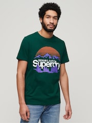 Superdry Green Great Outdoors Graphic T-Shirt - Image 1 of 6