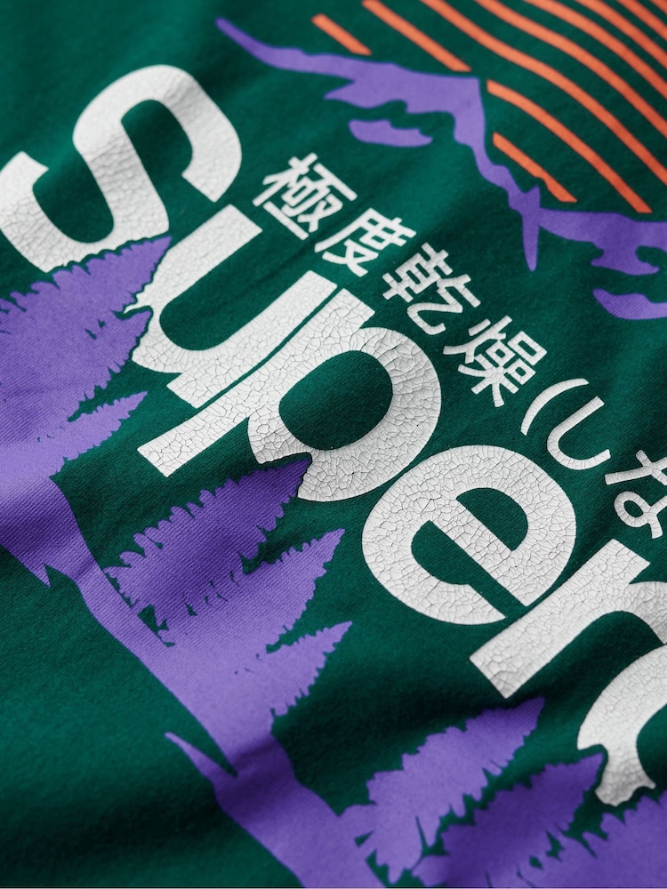 Superdry Green Great Outdoors Graphic T-Shirt - Image 6 of 6