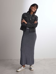Black Diamanté 100% Cotton Denim Jacket - Image 2 of 8
