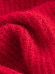 Red Bright Soft Touch V-Neck Knitted Jumper - Image 6 of 6