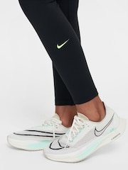 Nike Black/Volt One Dri-FIT Leggings - Image 4 of 4