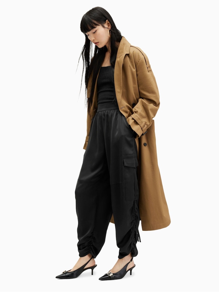 AllSaints Black Kaye Trousers - Image 4 of 7