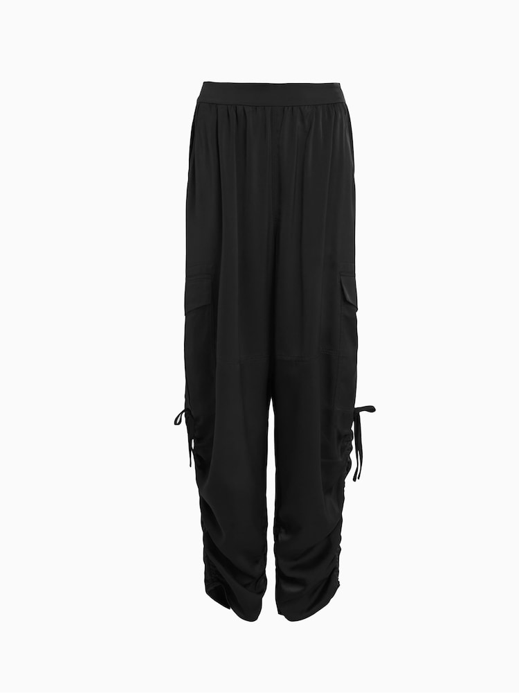 AllSaints Black Kaye Trousers - Image 7 of 7