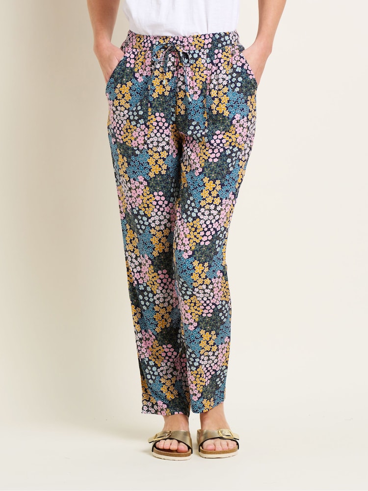 Brakeburn Blue Wildflower Meadow Traveller Trousers - Image 1 of 4