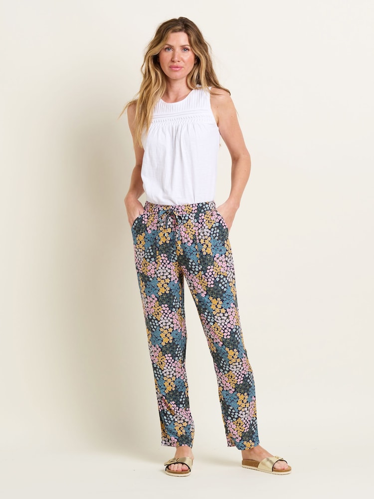 Brakeburn Blue Wildflower Meadow Traveller Trousers - Image 4 of 4