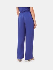 Whistles Blue Petite Clara Wide Leg Trousers - Image 2 of 5