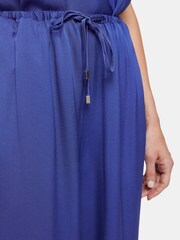 Whistles Blue Petite Clara Wide Leg Trousers - Image 4 of 5