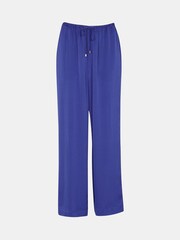 Whistles Blue Petite Clara Wide Leg Trousers - Image 5 of 5