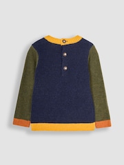 JoJo Maman Bébé Navy Giraffe Jumper - Image 2 of 4