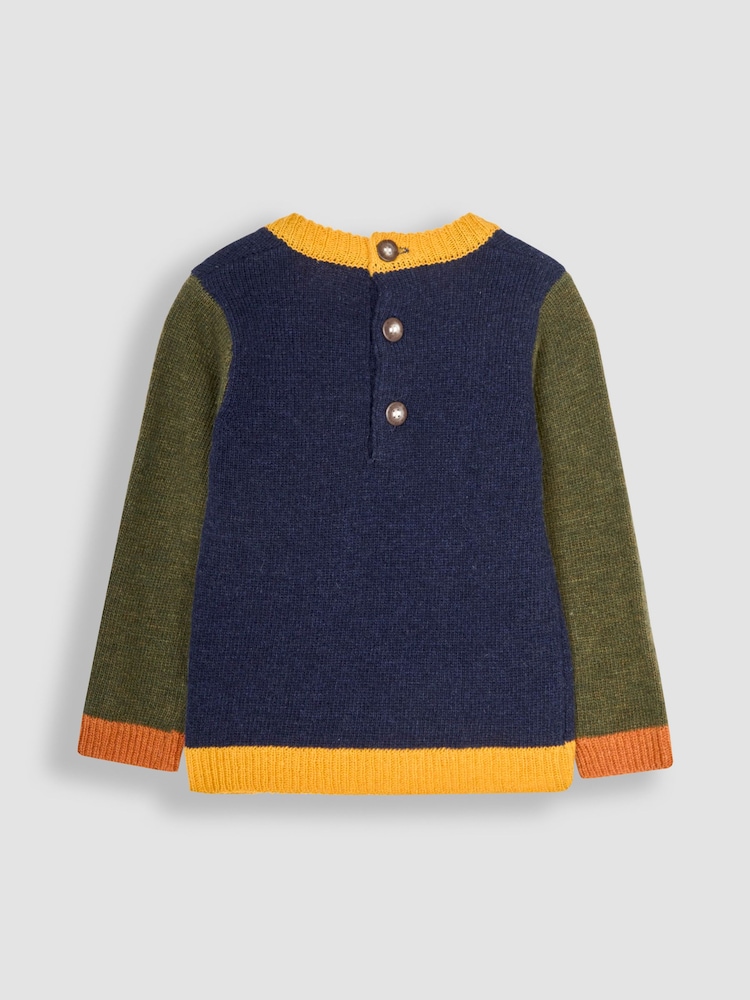 JoJo Maman Bébé Navy Giraffe Jumper - Image 2 of 4
