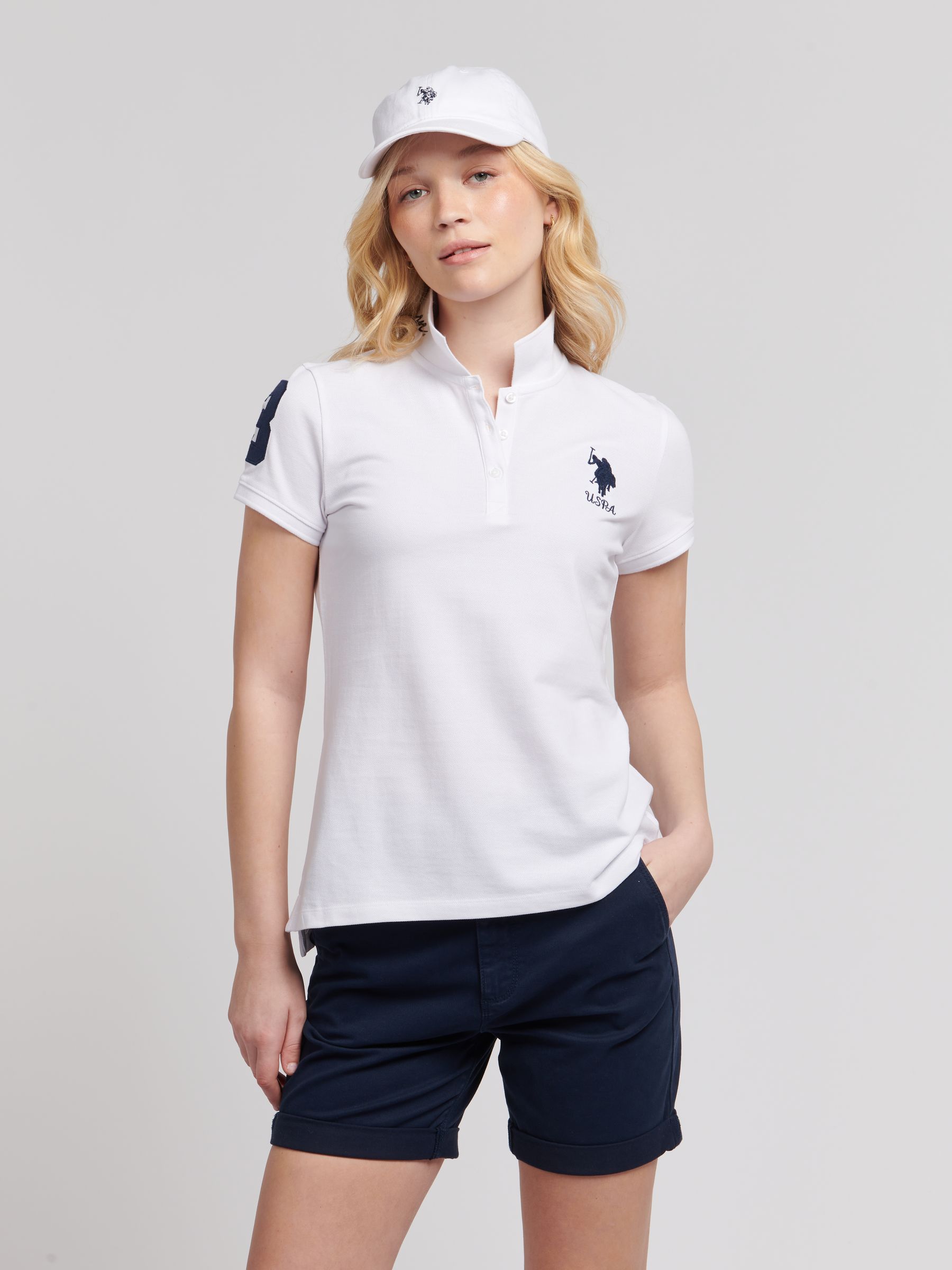 Women's white polo shirt for sale best sale