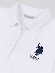 U.S. Polo Assn. White Player 3 Womens Pique Polo Shirt - Image 8 of 8