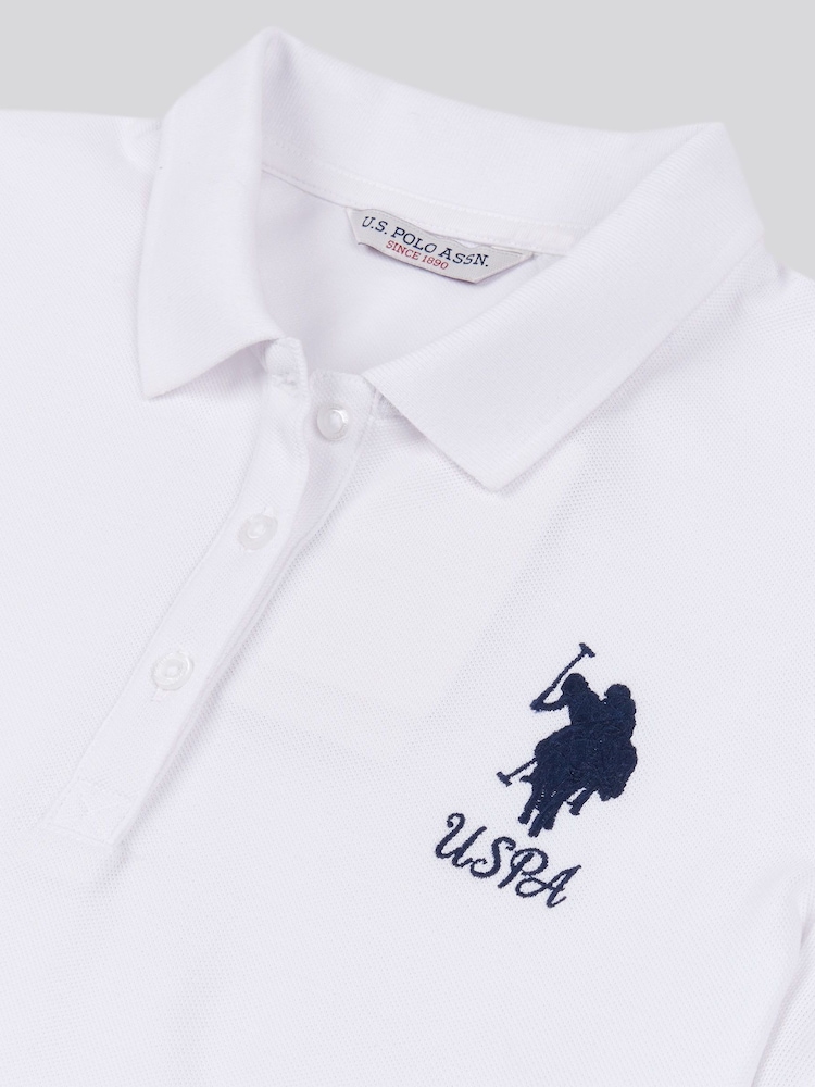 U.S. Polo Assn. White Player 3 Womens Pique Polo Shirt - Image 8 of 8