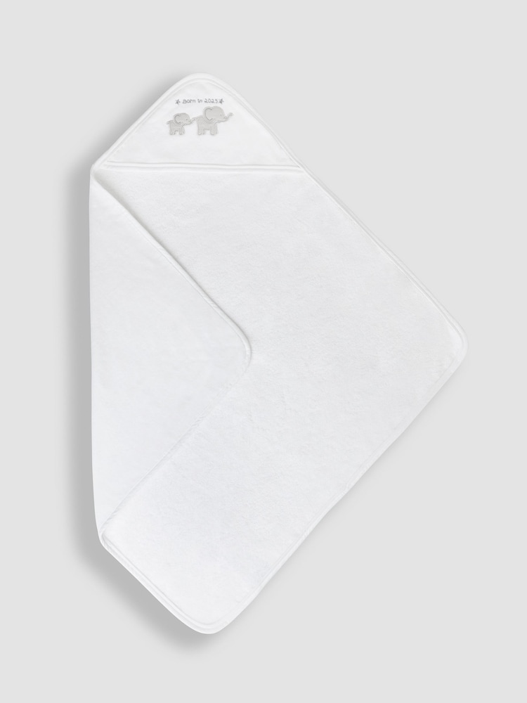 JoJo Maman Bébé Born in 2025 Hooded Towel & Wash Mit - Image 2 of 4