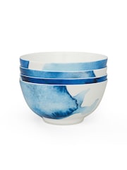 Rick Stein Set of 4 Blue Coves of Cornwall Cereal Bowls - Image 2 of 4