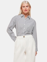 Whistles Bethany Barrel Leg White Trousers - Image 3 of 5