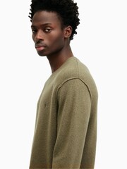 AllSaints Green Statten Crew Jumper - Image 5 of 8